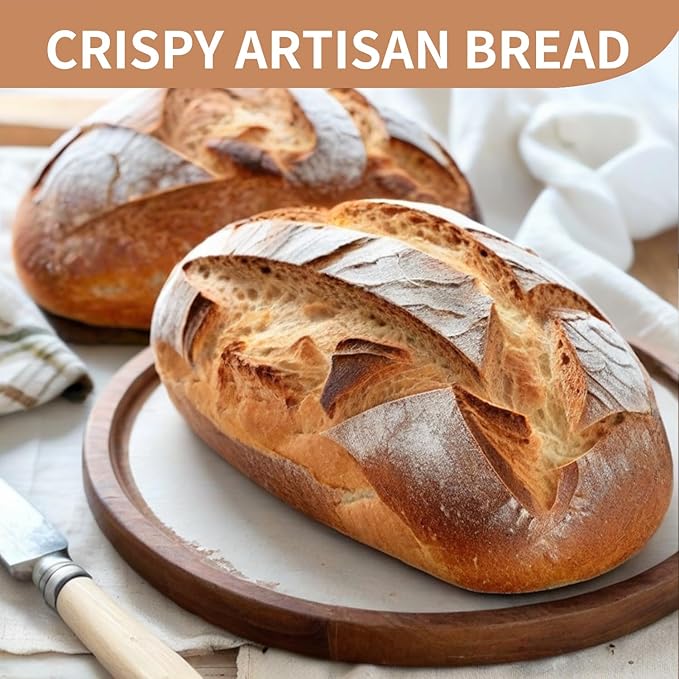 Banneton Bread Proofing Basket,Sourdough Banneton Basket, Nature Rattan Proofing Basket ??9 Inch Round x2 with Liner, Artisan-Grade Sourdough Baking Essentials for Perfect Rise & Rustic Crust