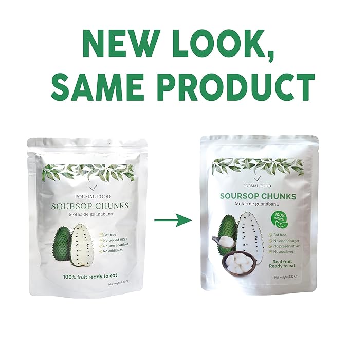 Soursop (Guanabana) Fruit 100% Natural And Real - No Added Sugar, No Preservatives - 8,82 Oz (Soursop Pack of 3)