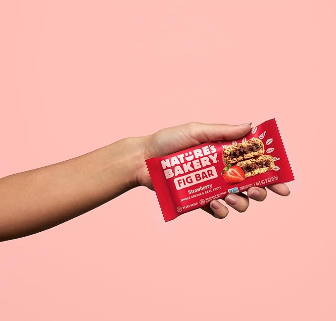 Nature?™s Bakery Whole Wheat Fig Bars, Strawberry, Real Fruit, Vegan, Non-GMO, Snack bar, 7 boxes with 12 twin packs (84 twin packs)