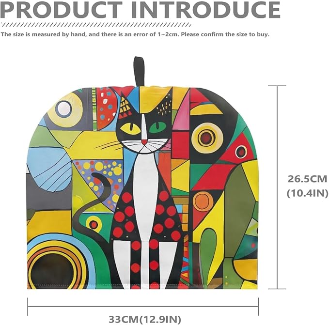 Abstract Cat Print Portable Tea Pot Dust Cover,Insulating Tea Pot Cozies for Teapots Kitchen Home Table Decorative Teapot Warmer Teapot Cozies