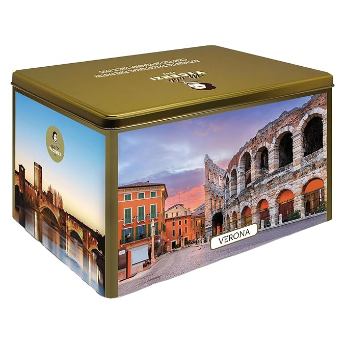Matilde Vicenzi Verona Gift Tin - Assortment of Italian Pastries and Cookies for Gifting - 32oz (907g)