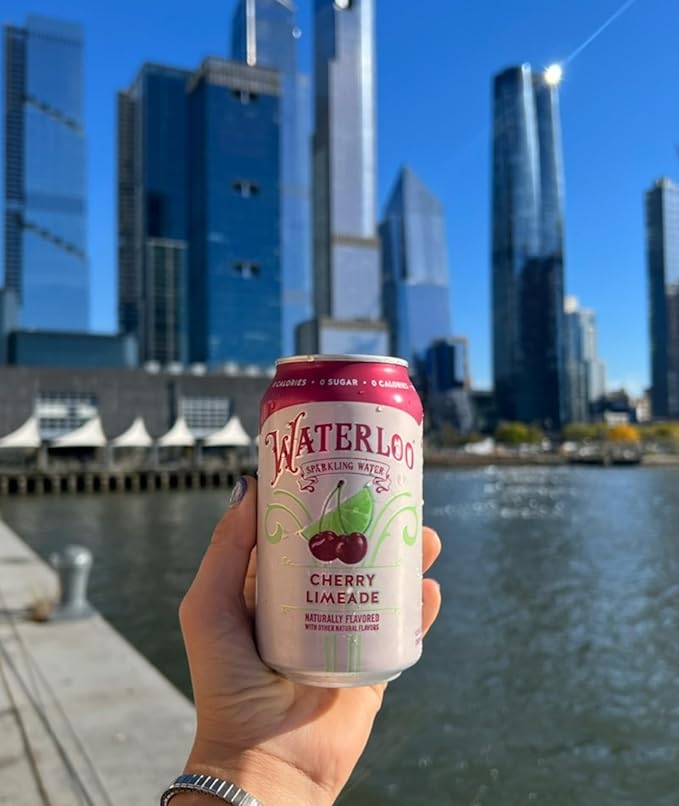 Waterloo Sparkling Water, Cherry Limeade Naturally Flavored, 12 Fl Oz Cans (Pack of 12) – Zero Calories and Zero Sugar or Sweeteners