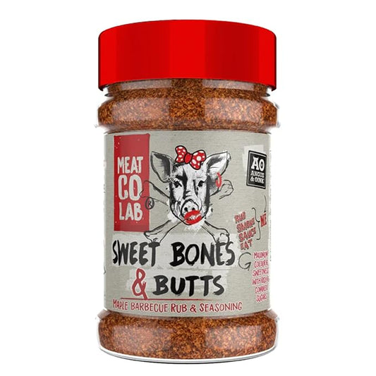 Angus & Oink | Sweet Bones & Butts Rub | Maple & Javanese Sugar Blend | Perfect for Ribs, Pulled Pork & Chicken | Ultimate BBQ Seasoning | 200g