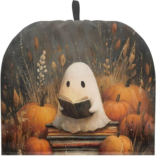 Halloween Tea Cozy for Teapot Cute Pumpkin Ghost Tea Kettle Cover Tea Pot Kitchen Decorative with Handle Dust Cover for Keeping Warm Can Hung and Folded
