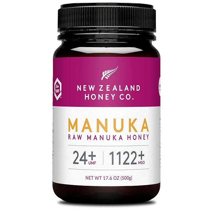 New Zealand Honey Co. Raw Manuka Honey UMF 24+ / MGO 1122+ | UMF Certified | 17.6oz | Pure Raw Honey