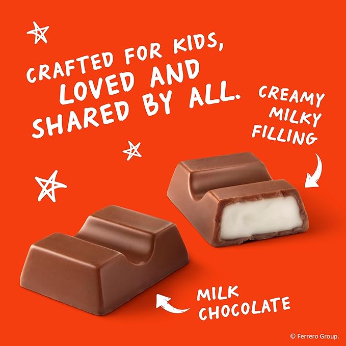 Kinder Chocolate Mini, 29.2 oz Bulk Pack, Up to 138 Minis, Milk Chocolate Bar with Creamy Milky Filling, Individually Wrapped Candy