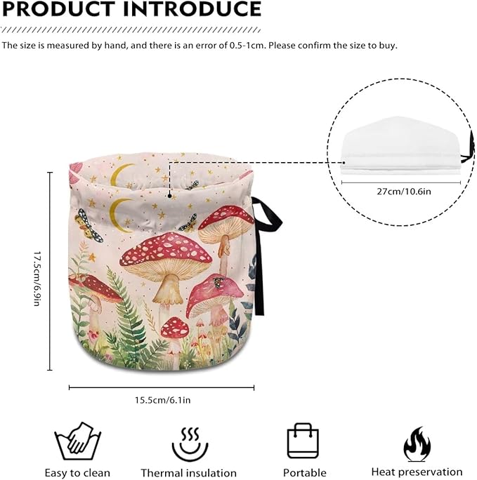 Red Mushroom Tea Cozies for Teapots Tea Cosy Tea Cover Keep Warm Tea Pot Dust Cover Insulated Kettle Cover for Home Kitchen Decorative Accessories