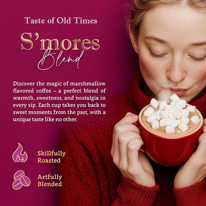 Flavored Ground Coffee ??S'mores, 100% Arabica, Single Origin, Medium Roast, USDA Organic, Naturally Flavored ??by Coffea Flavor