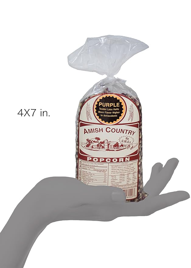 Amish Country Popcorn | 1 lbs Bag | Purple Popcorn Kernels | Old Fashioned, Non-GMO and Gluten Free (Purple - 1 lbs Bag)