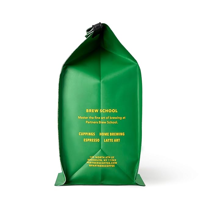 PARTNERS COFFEE ROASTERS - Whole Bean Coffee (Ghost Town - Decaf, Medium Roast) 12oz - Decaf Coffee via Mountain Water - Malt, Golden Raisin, White Chocolate - Coffee Beans - Roasted in New York City