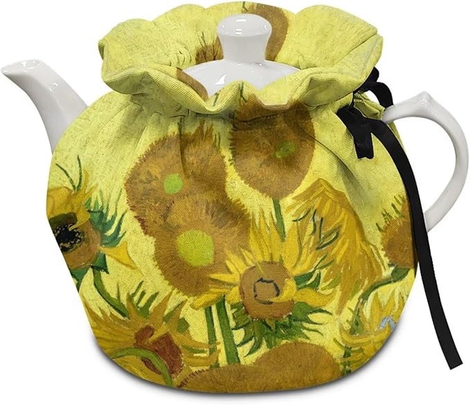 Tea Pot Cozies, Oil Painting Printed Teapot Dust Cover Tea Cosy, Kitchen Home Decorative Tea Pots Cozy with Insulation Pad for Housewife, Friend, Mom