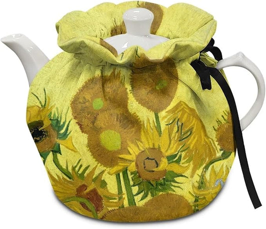 Tea Pot Cozies, Oil Painting Printed Teapot Dust Cover Tea Cosy, Kitchen Home Decorative Tea Pots Cozy with Insulation Pad for Housewife, Friend, Mom