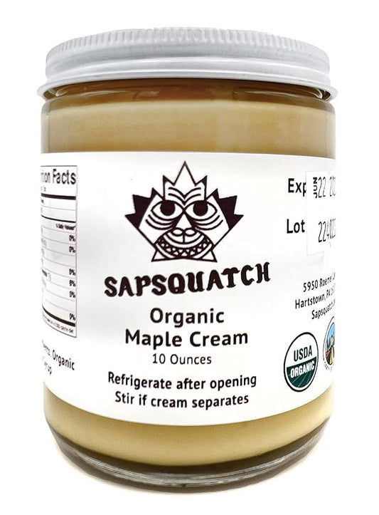 Sapsquatch Organic Maple Cream - 10 Ounces - Pure Maple Cream Butter Spread