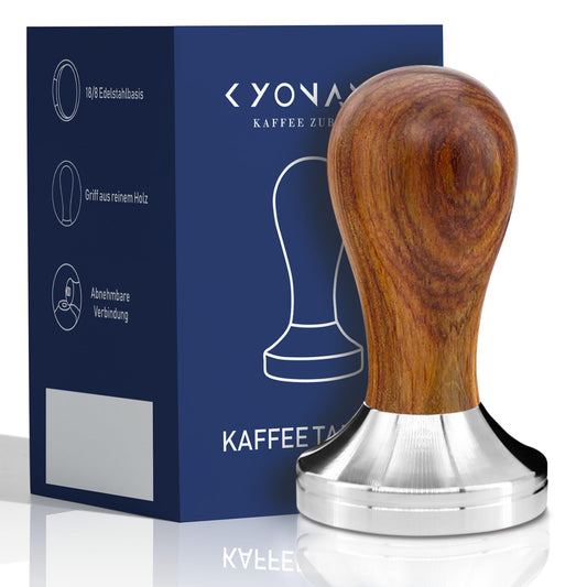 KYONANO 51mm Espresso Coffee Tamper with 304 Stainless Steel Ripple Base