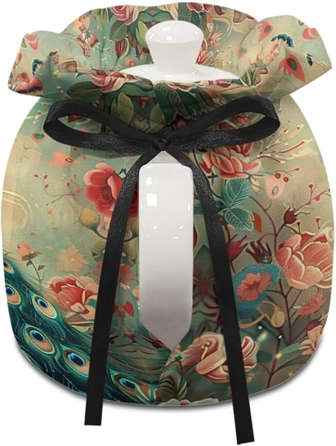 Peacock Tea Cozy for Teapot Insulated Large Teapot Cover to Keep Warm Tea Kettle Cover Machine Washable for Home Kitchen Tea Party Table Decor
