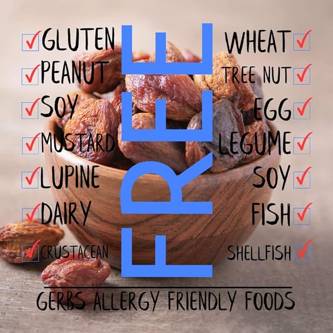 Gerbs Dried Apricots 2 lbs. | Unsulfured, No Additives, Resealable Bag | Naturally Sweet & Chewy | Top 14 Allergen-Free