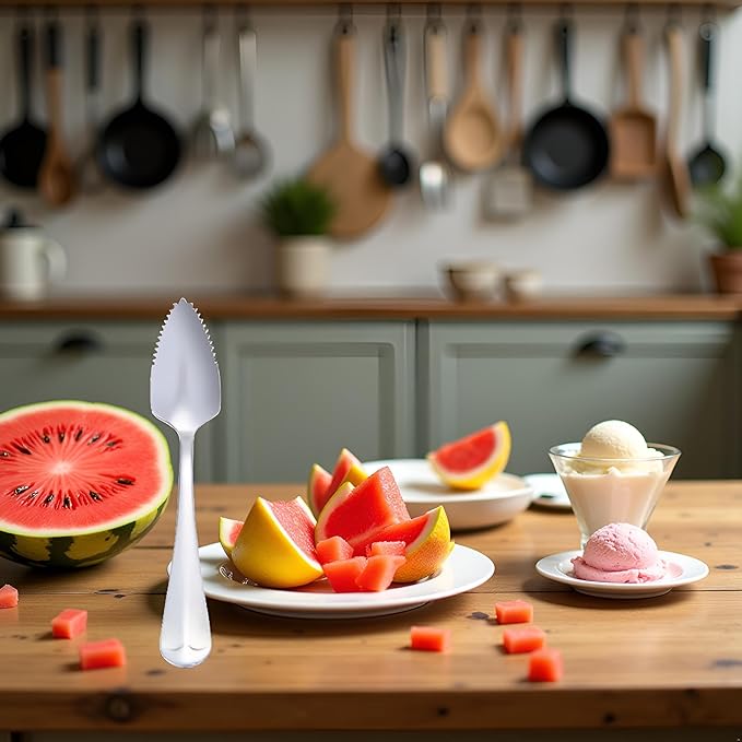 Stainless Steel Grapefruit Spoon For Citrus Fruit Watermelon Dessert Spoon Serrated Edge Ice Cream Dessert Kitchen Coffee Flatware