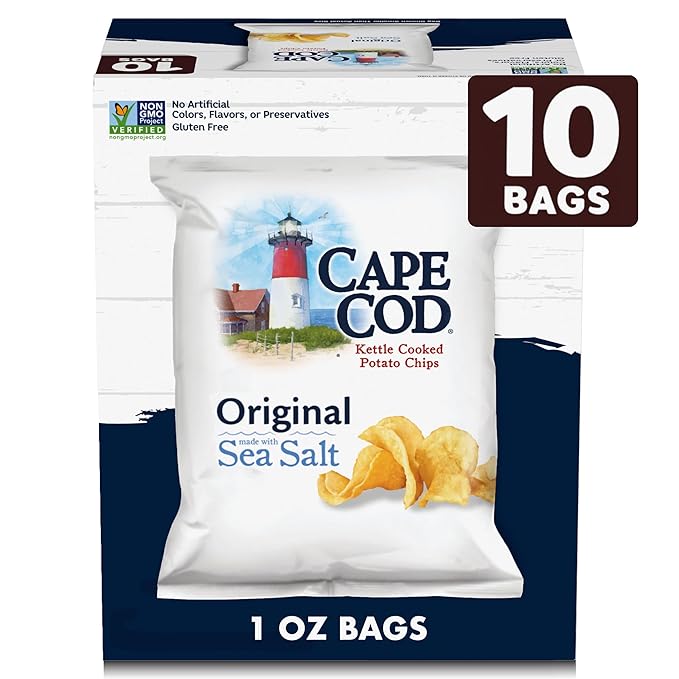 Cape Cod Potato Chips Original, 1 Oz, 10 Ct (Pack of 4)