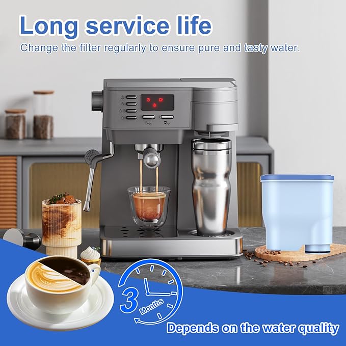 8-Pack Water Filter for Philips Saeco AquaClean CA6903 ??Anti-Lime Scale Replacement Filters for Fully Automatic Coffee Machines