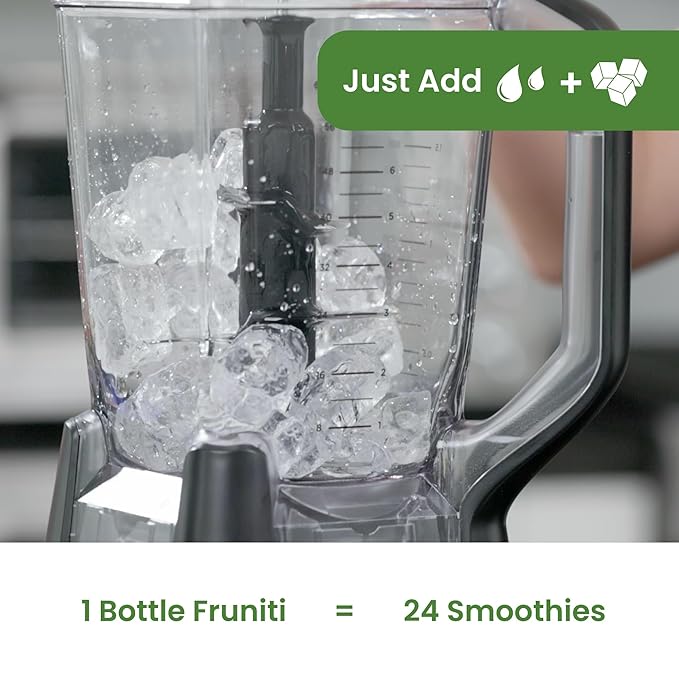 Fruniti Super Greens Smoothie Mix - Natural Cleanse + Detox - No Sugar Added - Fruit + Veggie Puree - Spirulina, Spinach, Kale, Cucumber, Lemongrass, Apple, Banana, Kiwi - Makes 24 Smoothies