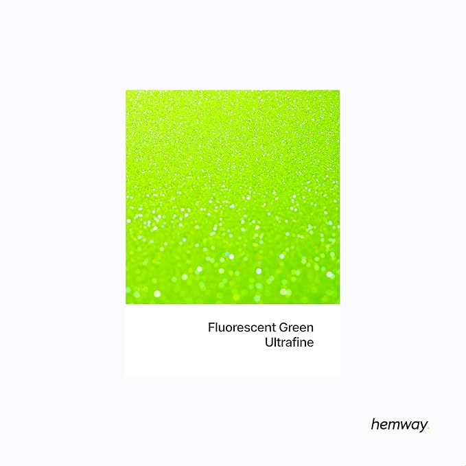 Hemway Premium Glitter Shaker - Fluorescent Green | 130g Ultrafine Metallic Flake Sequins for Resin & Epoxy Crafts | Craft Supplies for Tumblers, Festival, Art
