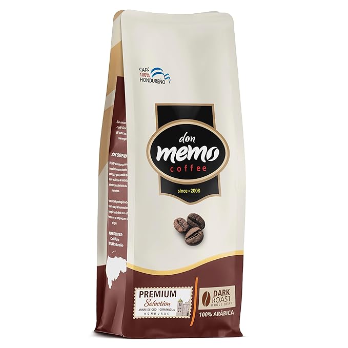 Don Memo Honduras Single-Origin Dark Roast Coffee Beans ??Low Acid, Shade-Grown Arabica (Whole Bean, 12 oz) ??Sustainably Farmed