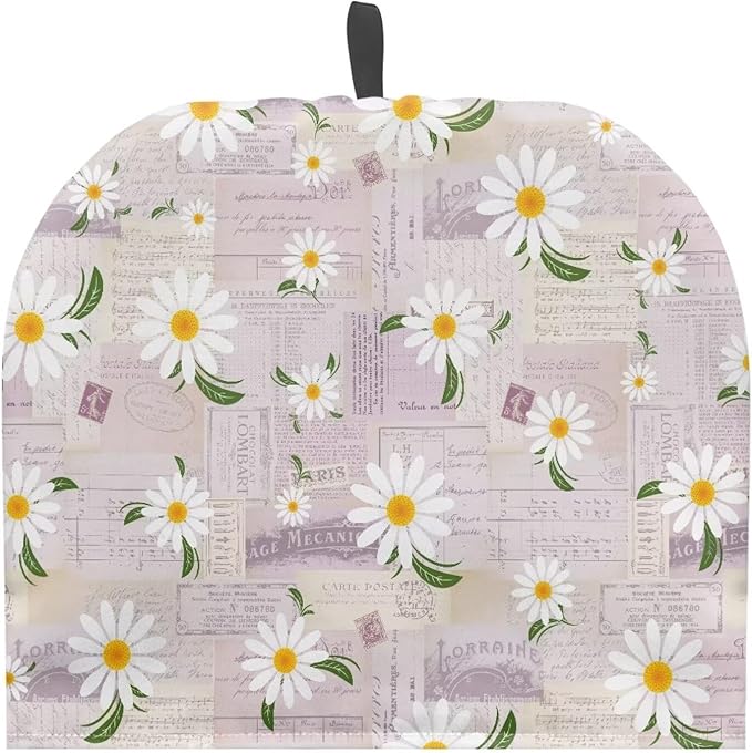 Generic Hudotybom Daisy Tea Cozy for Teapot Insulated Large Teapot Cover to Keep Warm Tea Kettle Cover Machine Washable Coffee Pot Cloth Covers Kitchen Home Decorations for Housewife Mom, CZA49