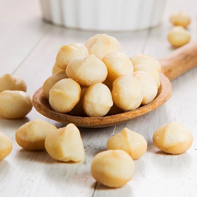 Hawaiian Macadamia Nut Company Dry Roasted Macadamia Nuts with Sea Salt 24 Oz, Source of Fiber, Gluten-Free and Certified Non-GMO, Premium Quality, Crunchy and Delicious