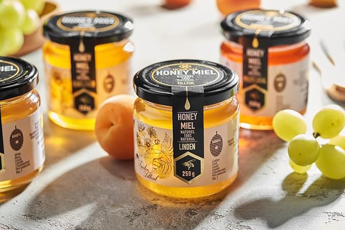 HONIGMA® Raw Linden Honey | Exquisite Taste | 100% Pure | Unpasteurized | Unfiltered | Partially crystallized | 250g/8.8oz