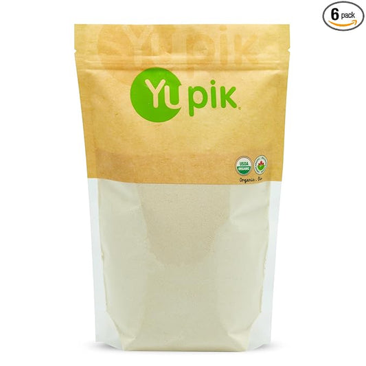Yupik Organic Amaranth Flour 2.2 lb (35.2 oz), Pack of 6, USDA Certified, Gluten-Free, Non-GMO, Vegan, Kosher, Finely Milled Nutty Flour, Non-Flavoured, Ideal for Baking & Cooking