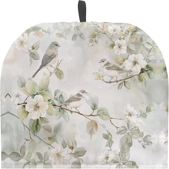Hudotybom Floral Hummingbird Tea Cozy for Teapot Insulated Large Teapot Cover to Keep Warm Tea Kettle Cover Machine Washable Coffee Pot Cloth Covers Kitchen Home Decorations