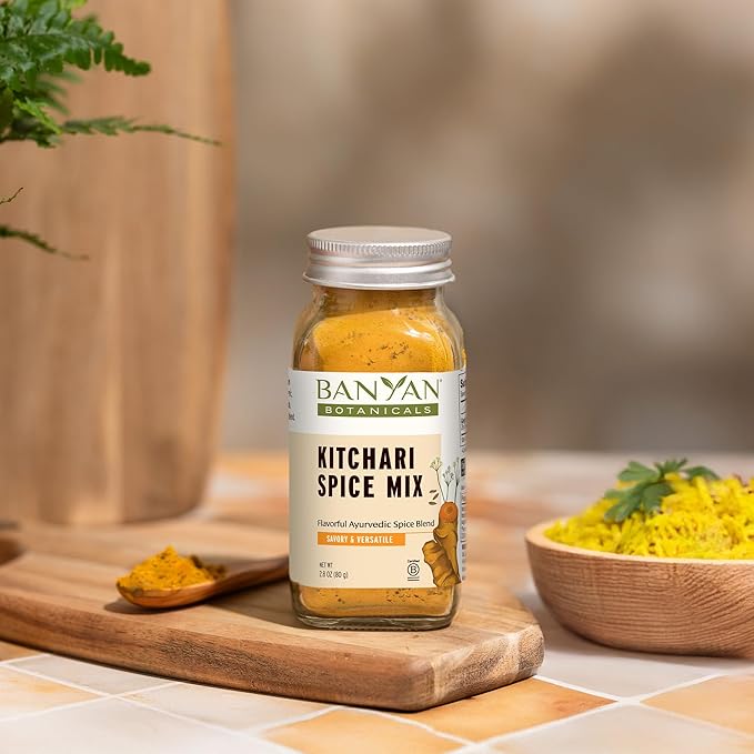 Banyan Botanicals Kitchari Spice Mix – Ayurvedic Kitchari Blend with Organic Herbs & Spices – for Ayurvedic Meals & Digestive Health – 2.8 oz – Non GMO Sustainably Sourced Vegan
