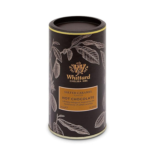 Whittard of Chelsea - Salted Caramel Flavor Hot Chocolate - Milk Chocolate Mix, Vegetarian, Vegan Friendly, Baking Cocoa (350g, 1ct)