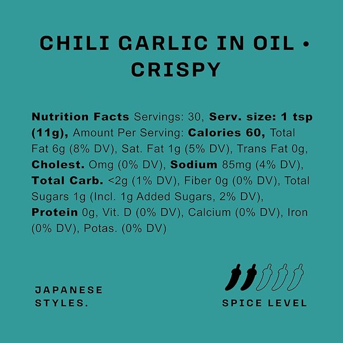 Umami Hottie Crispy Crunchy Chili - The Ultimate Crunchy Texture Topping For Sushi, Dumplings, Eggs, Salad, Dips & More! | Premium Chili Oil W/A Hint Of Sweetness and Spice | Vegan, Gluten-Free | 6 oz