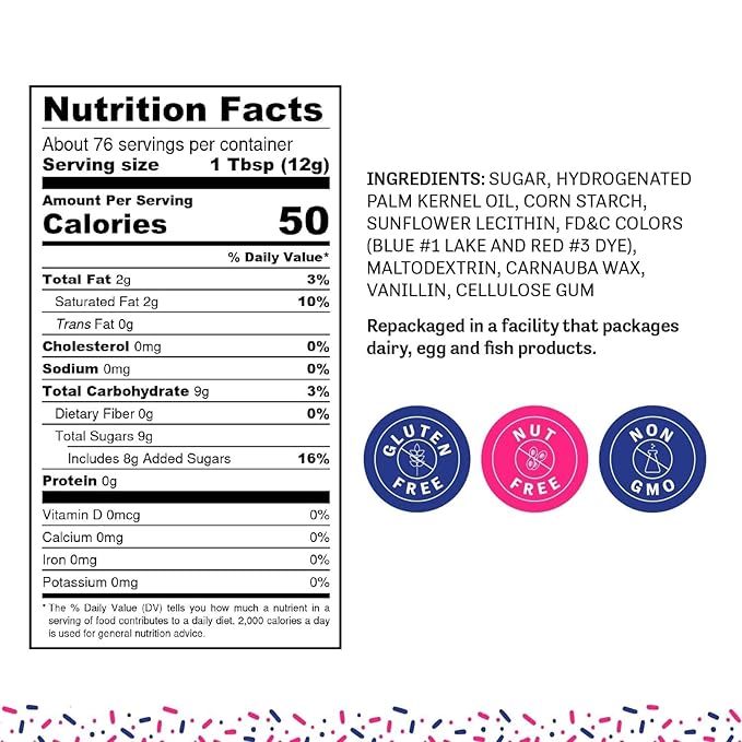 Judee's Gluten Free Gender Reveal Blue and Pink Sprinkle Mix 2 lb - Gluten-Free and Nut-Free - Brighten Up Your Baked Goods for Cookie Cake Decoration Use for Baking as Dessert Ice Cream Toppings