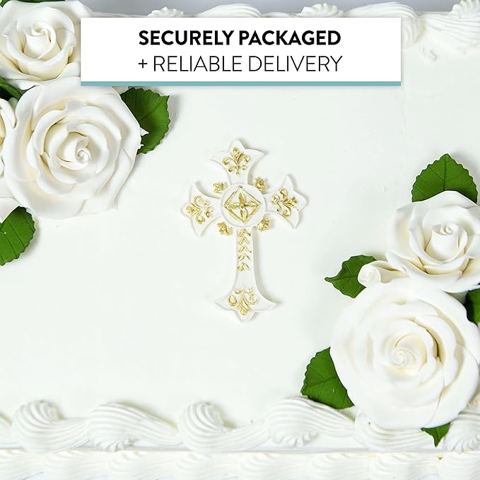 Global Sugar Art Exquisite Edble Rose & Leaf Sugar Cake Flowers Tray White, Unwired by Chef Alan Tetreault