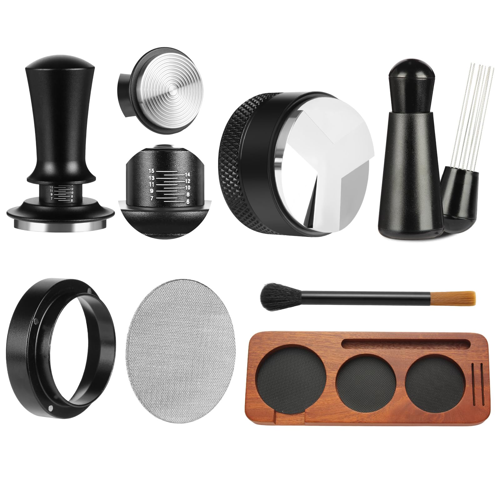 Mytdkxin 7 PCS Espresso Accessories,WDT Tool Espresso Machine Tamper Tools