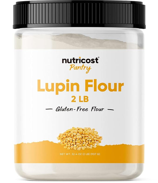 Nutricost Pantry Lupin Flour (2 Pounds Per Bottle) Non GMO, Gluten Free, Vegan Cooking Powder
