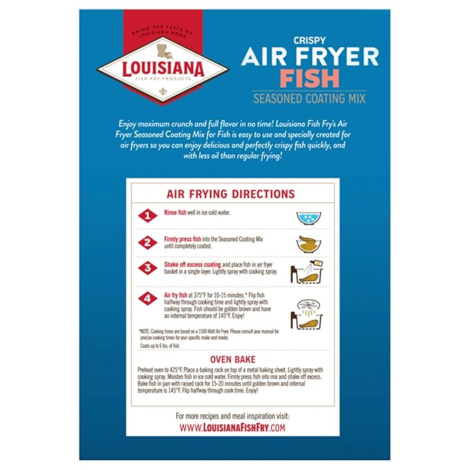 Louisiana AIR FRYER Seasoned Coating Mix for FISH