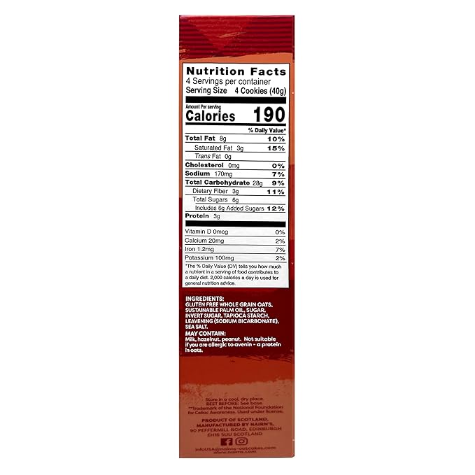 Nairn's Gluten Free Original Oat Grahams, 3 Packs/5.64 oz