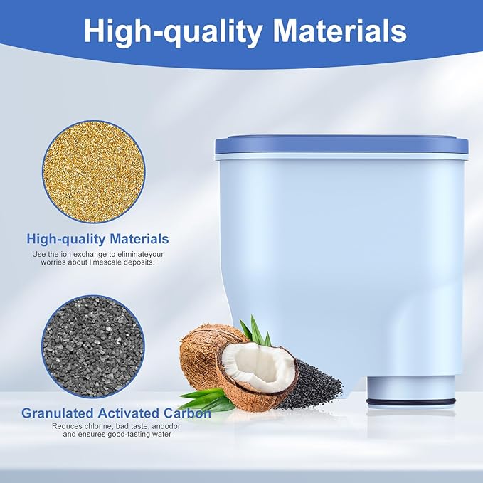 8-Pack Water Filter for Philips Saeco AquaClean CA6903 ??Anti-Lime Scale Replacement Filters for Fully Automatic Coffee Machines