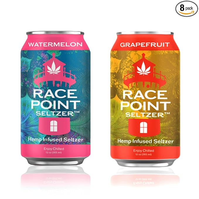 Race Point Seltzer Infused Sparkling Flavored Water – All-Natural Flavor Drink- Refresh, Relax, Unwind, Refocus & Find Balance, Non-GMO, No Added Sugar, 0 Sodium, Pack of 8 Seltzer Water Cans (Variety Pack)