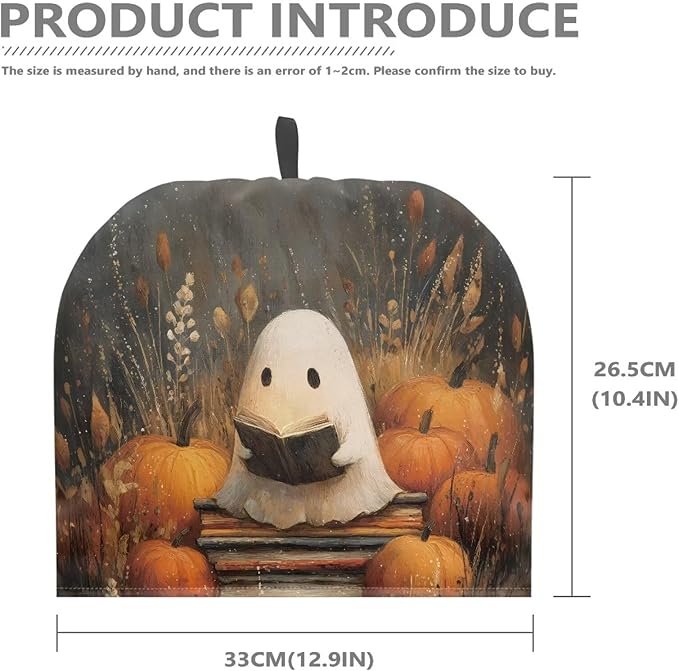 Halloween Tea Cozy for Teapot Cute Pumpkin Ghost Tea Kettle Cover Tea Pot Kitchen Decorative with Handle Dust Cover for Keeping Warm Can Hung and Folded