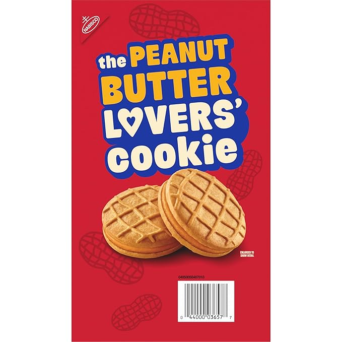 NUTTER BUTTER Peanut Butter Sandwich Cookies, King Size, 10-3.5 oz Snack Packs