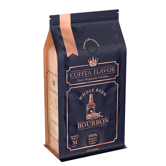 Bourbon Flavored Whole Bean Coffee ??100% Arabica, Single Origin, Medium Roast, Rich and Smoky Flavor, Naturally Sweetened ??Perfect for Cold Brew ??by Coffea Flavor