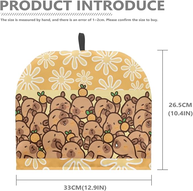 Cute Guinea Pig Print Dustproof Kitchen Tea Cosy, Easy to Use Washable Teapot Cozy Cover Breakfast Warmer Insulation and Keep Warm, Home Dining Room Tea Party D챕cor