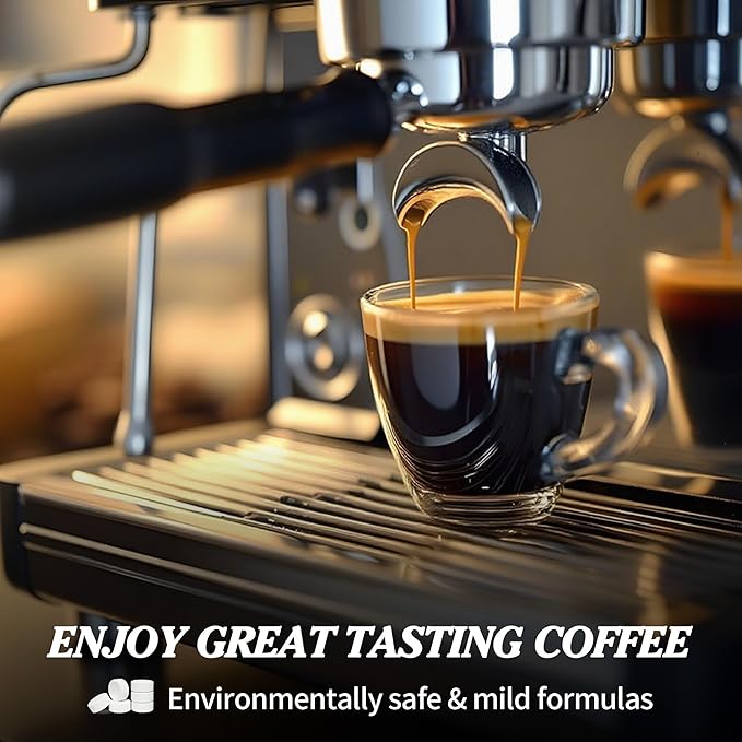 48Pack Coffee Machine Cleaner Descaler Tablets,Espresso Machine Cleaning Tabs,Cleaning Coffee Maker Accessories,Descaling Solution For CoffeeMaker-Odor-Free-2 Years Supply Compatible With Most Brands