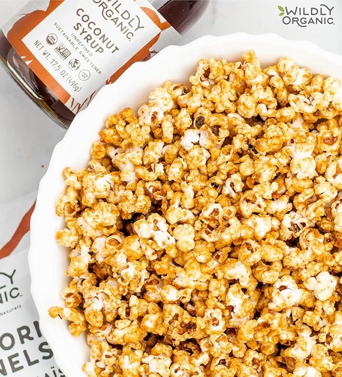 Wildly Organic Coconut Syrup 17.5 Oz - Organic Sweetener, Non-GMO, Kosher, Vegan, Buttery Caramel Flavor | Perfect for Smoothies, Coffee, & Baking