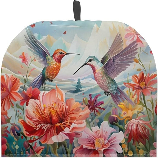 Hummingbird Tea Cozy for Teapot Insulated Rose Hibiscus Tea Pot Cover Home Kitchen Decorative Tea Cosy for Teapot Dust Protector for Women