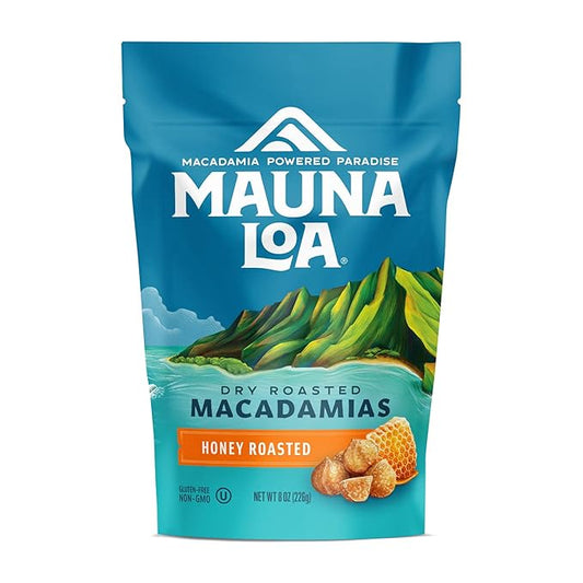 Mauna Loa Premium Roasted Macadamia Nuts, Honey Roasted Flavor, 7 Oz Bag